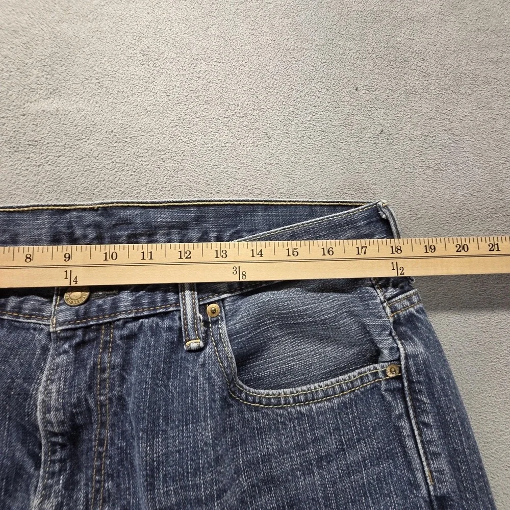 Levis 569 Jeans Mens Blue Medium Wash Loose Straight Zip Fly Relaxed Fits 36x30